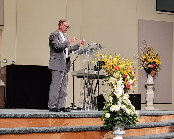 Pastor Preaching at First Baptist Church of Lakewood Church in lakewood, WA