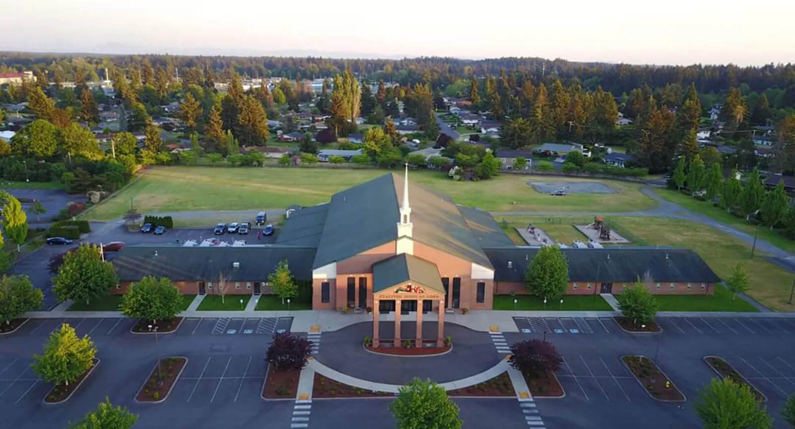 Welcome Banner at First Baptist Church of Lakewood Church in lakewood, WA